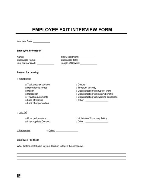 Exit Interview Template