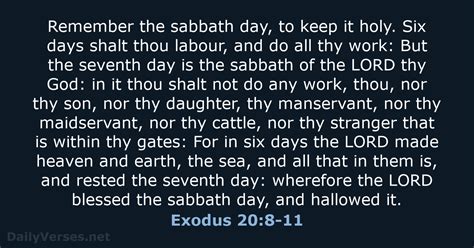 Exodus 20:8-11: