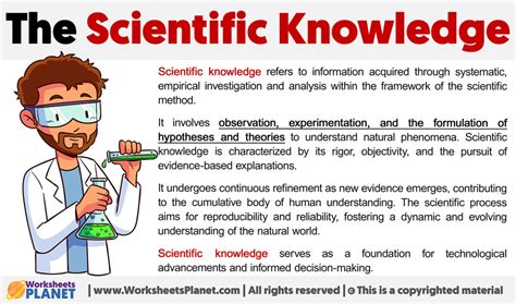 Expansion of scientific knowledge: