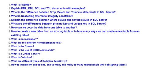 Experience Sql Server Interview Questions And Answers Doc