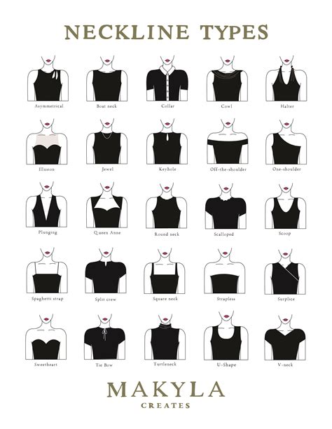 Experiment with different necklines: