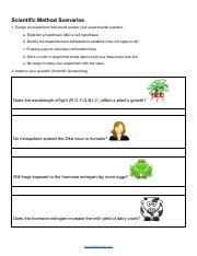 Experimental Scenario Scientific Method Answers Epub