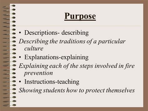 Explanations: Describing the Purpose of Anything