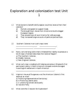 Exploration And Colonization Test Answers Reader