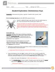 Explore Learning Dichotomous Keys Answers PDF