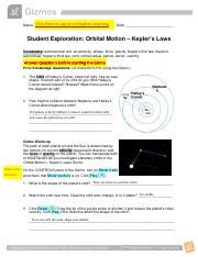 Explore Learning Gizmo Orbital Motion Answer Key 2294 PDF Kindle Editon