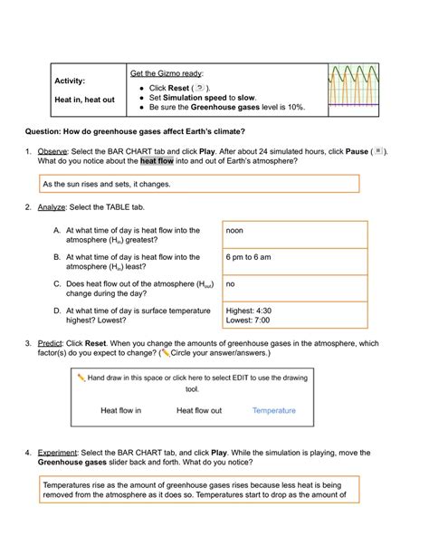 Explore Learning Greenhouse Effect Gizmo Answer Key PDF