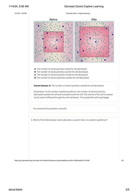 Explore Learning Osmosis Gizmo Answers Doc