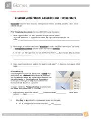 Explore Learning Solubility And Temperature Gizmo Answers Epub