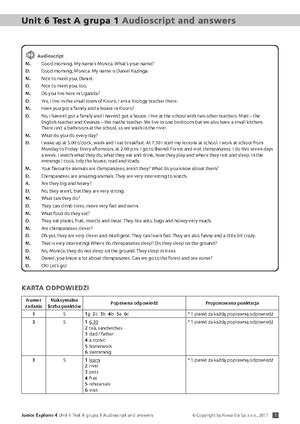 Explorer 4 Unit 1 Answers Doc