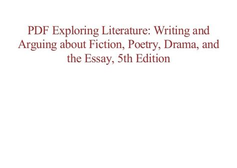 Exploring Literature Writing and Arguing about Fiction Doc