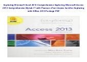 Exploring Microsoft Access 2013 Comprehensive Bind-in Component Card Epub