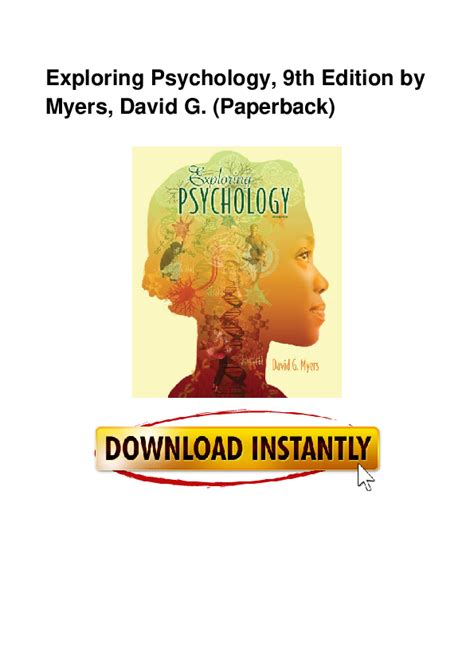 Exploring Psychology 9th Edition Myers Pdf PDF