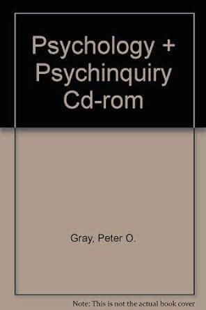 Exploring Psychology Cloth and PsychInquiry CD-ROM Doc