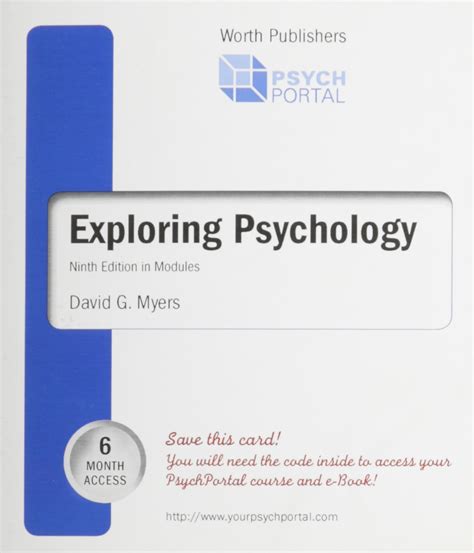 Exploring Psychology Cloth and PsychPortal Access Card Doc