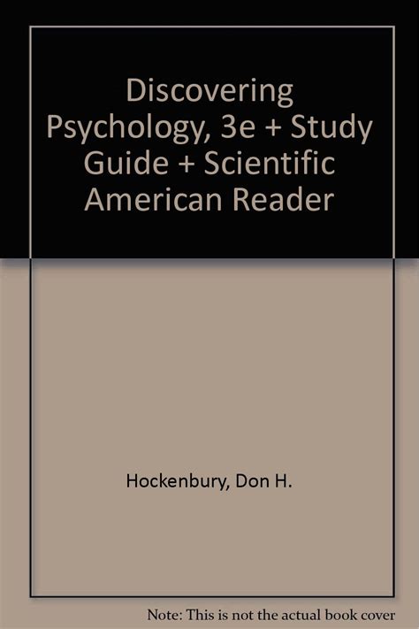 Exploring Psychology Cloth and Scientific American Reader Third Edition Psychology Reader