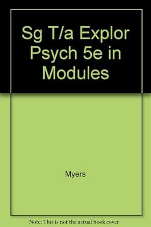 Exploring Psychology Fifth Edition in Modules and Study Guide Epub