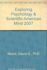 Exploring Psychology Paper Video Tool Kit CD and Scientific American Mind 2007 Epub