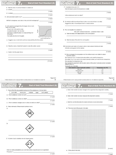 Exploring Science 7 Test 7h Answers Reader