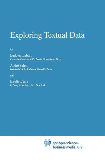 Exploring Textual Data 1st Edition Epub