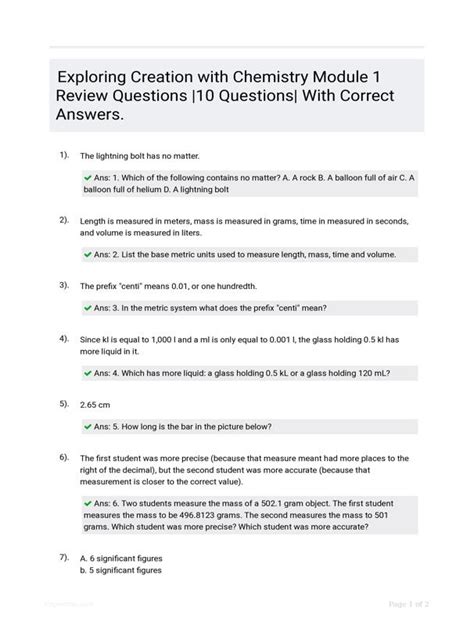 Exploring creation with chemistry test answers Kindle Editon