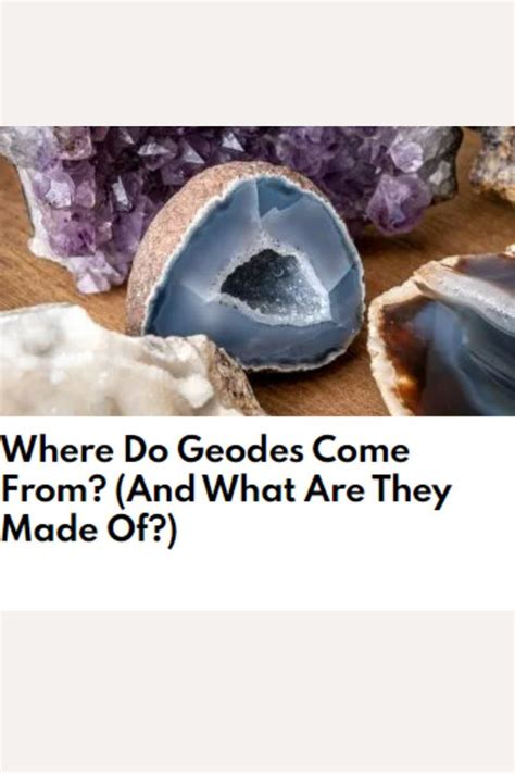 Exploring the Origins of Geodes