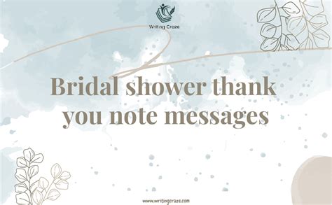 Expressing Gratitude with Bridal Shower Thank You Messages: A Comprehensive Guide