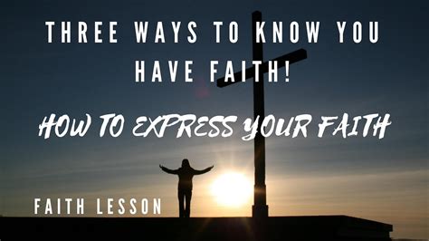 Expressing your faith: