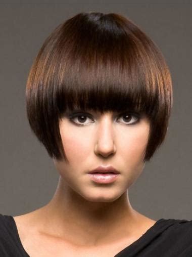 Exquisite Auburn Straight Short Human Hair Wigs