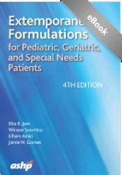 Extemporaneous Formulations for Pediatric, Geriatric and Special Ebook PDF