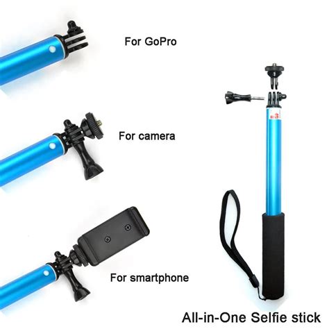 Extendable Handheld Monopod Adapter Camera Blue Kindle Editon