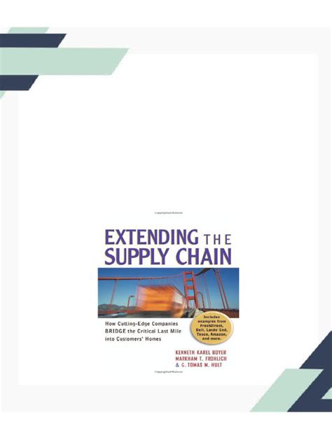 Extending The Supply Chain: How Cutting-Edge Ebook Kindle Editon