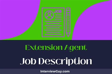 Extension Agent Career Description