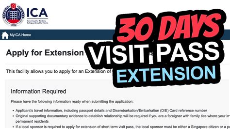 Extension of ICA Visit Pass: