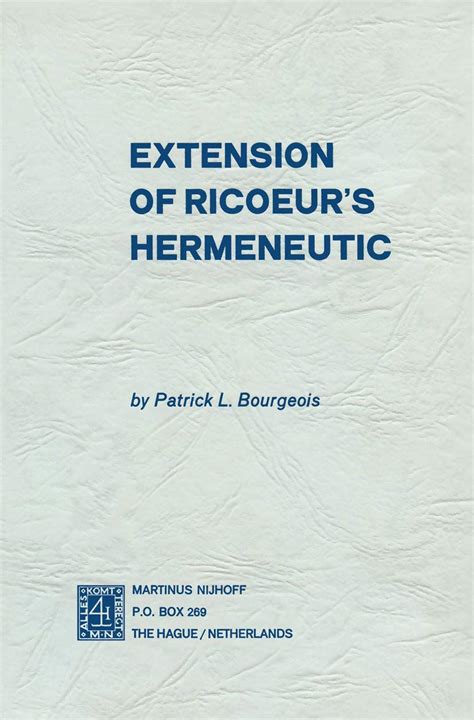 Extension of Ricoeurs Hermeneutic (Paperback) Ebook Kindle Editon
