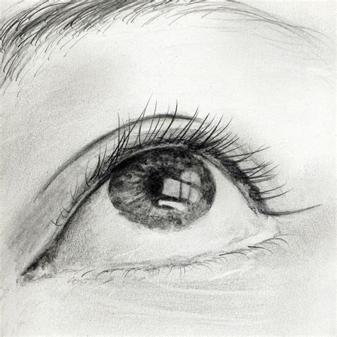 Eye Looking Up Drawing