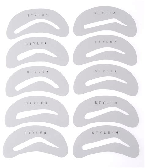 Eyebrow Stencil Template
