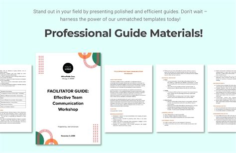 FACILITATOR GUIDE TEMPLATE Ebook Doc