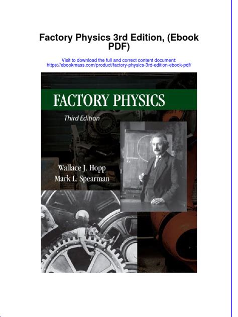 FACTORY PHYSICS 3RD EDITION SOLUTION MANUAL Ebook Doc