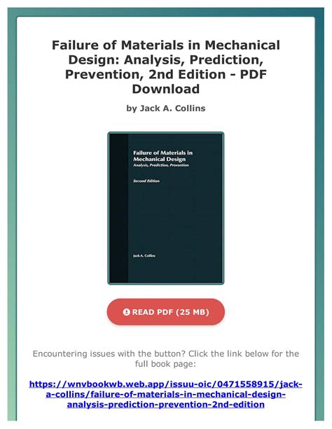 FAILURE OF MATERIALS IN MECHANICAL DESIGN ANALYSIS Ebook Reader