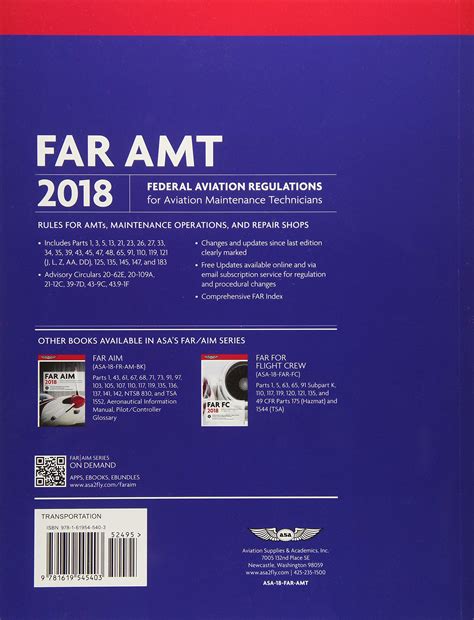 FAR-AMT 2018 Federal Aviation Regulations for Aviation Maintenance Technicians FAR AIM series Doc