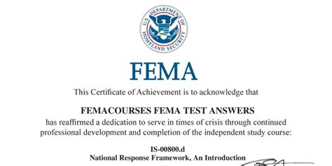 FEMA IS 800B ANSWER KEY Ebook PDF