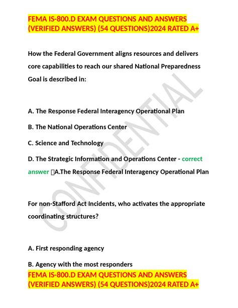 FEMA IS 800B ANSWER KEY Ebook PDF