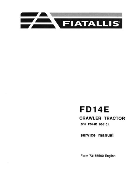 FIAT ALLIS FD 14 C PARTS MANUAL Ebook Kindle Editon