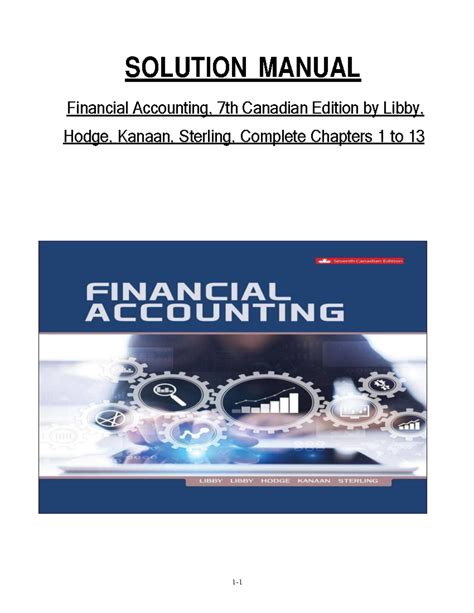 FINANCIAL ACCOUNTING 4TH CANADIAN EDITION LIBBY SOLUTION MANUAL Ebook PDF