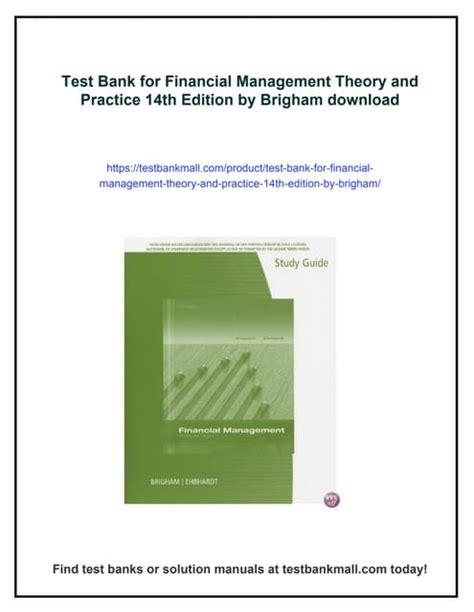 FINANCIAL MANAGEMENT THEORY PRACTICE 14TH EDITION TEST BANK Ebook Reader