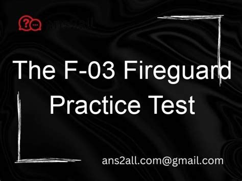 FIREGUARD F03 PRACTICE TEST Ebook Kindle Editon