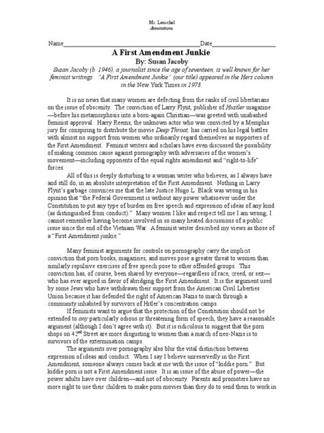 FIRST AMENDMENT JUNKIE ESSAY Ebook Epub