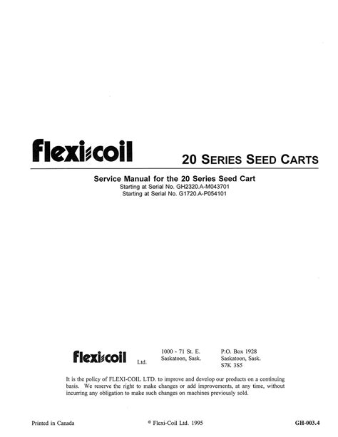 FLEXI COIL 2320 MANUAL Ebook Kindle Editon