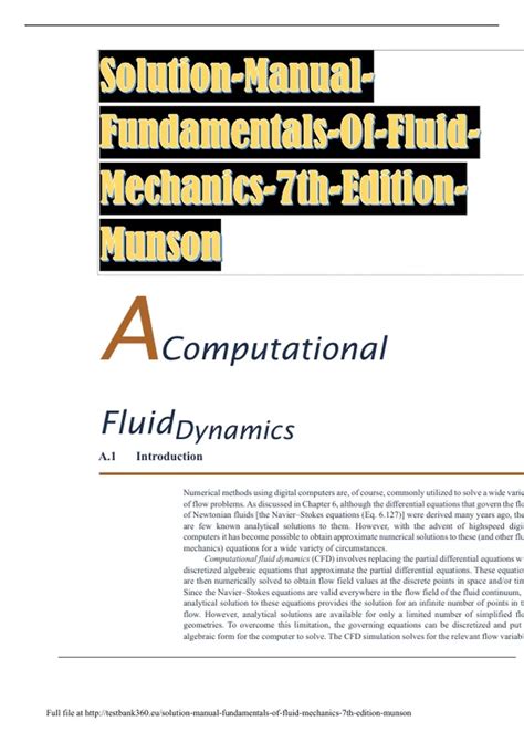 FLUID MECHANICS 7TH EDITION SOLUTION MANUAL MUNSON FREE Ebook Epub